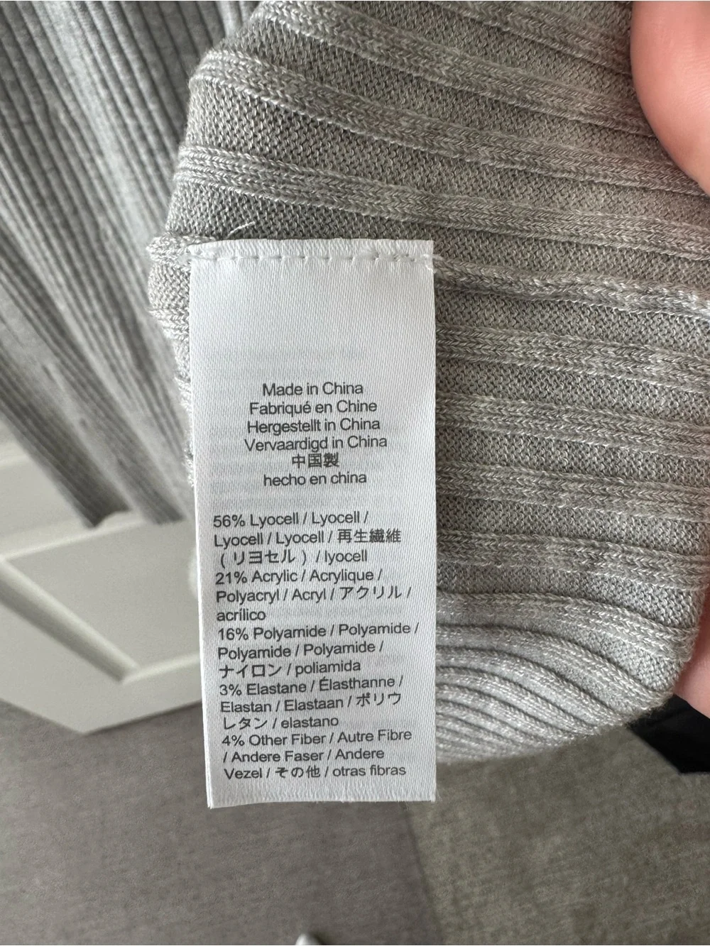 J. Crew Light Gray Ribbed V-Neck Sweater Dress